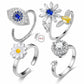 Explosive style rotating living mouth zircon ring anti-anxiety decompression ring female jewelry