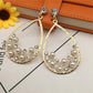 Geometric diamond-studded pearl stud earrings triangular earrings popular earrings stall