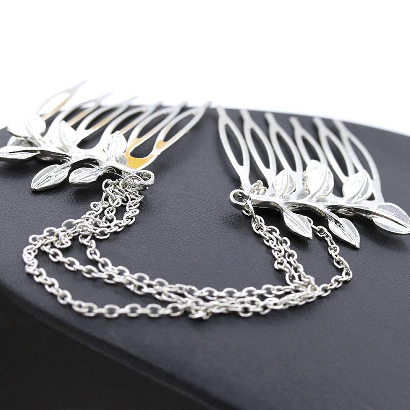 Jewelry leaf chain tassel hair band leaf hair comb insertion comb 2 yuan hair accessories