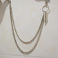 Jewelry Punk Hip Hop Stainless Steel Body with Butterfly Pants Chain for Men and Women