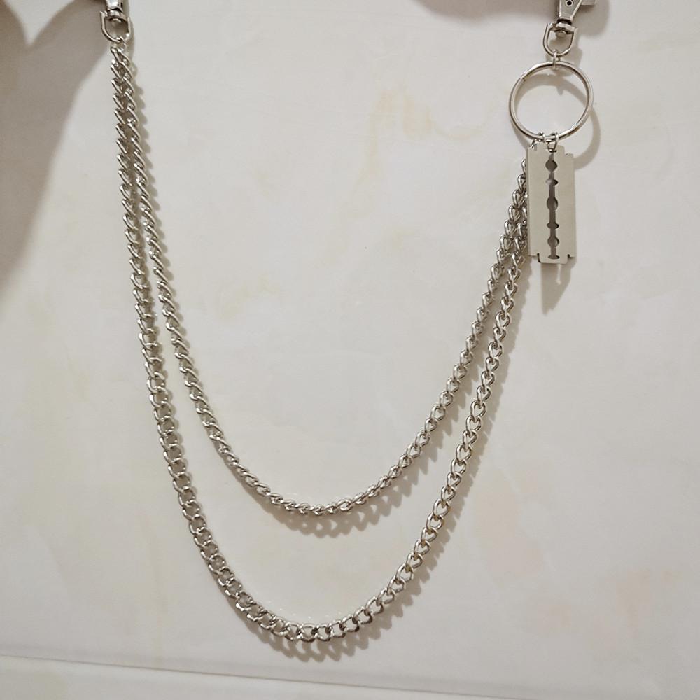 Jewelry Punk Hip Hop Stainless Steel Body with Butterfly Pants Chain for Men and Women