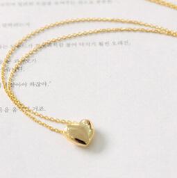 Jewelry Fashion Elegant Sweet Cute Short Gold Heart Necklace Necklace Clavicle Chain Female