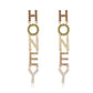 Jewelry simple micro-inlaid flash diamond long star earring temperament versatile letter honey earrings