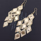 Long Rhombus Sequin Earrings Fashion Metal Earrings Women Jewelry