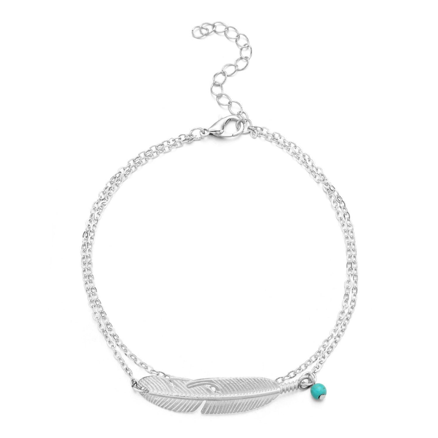 Beach Foot Decoration Retro Ladies Hollow Leaf Anklet Direct Supply