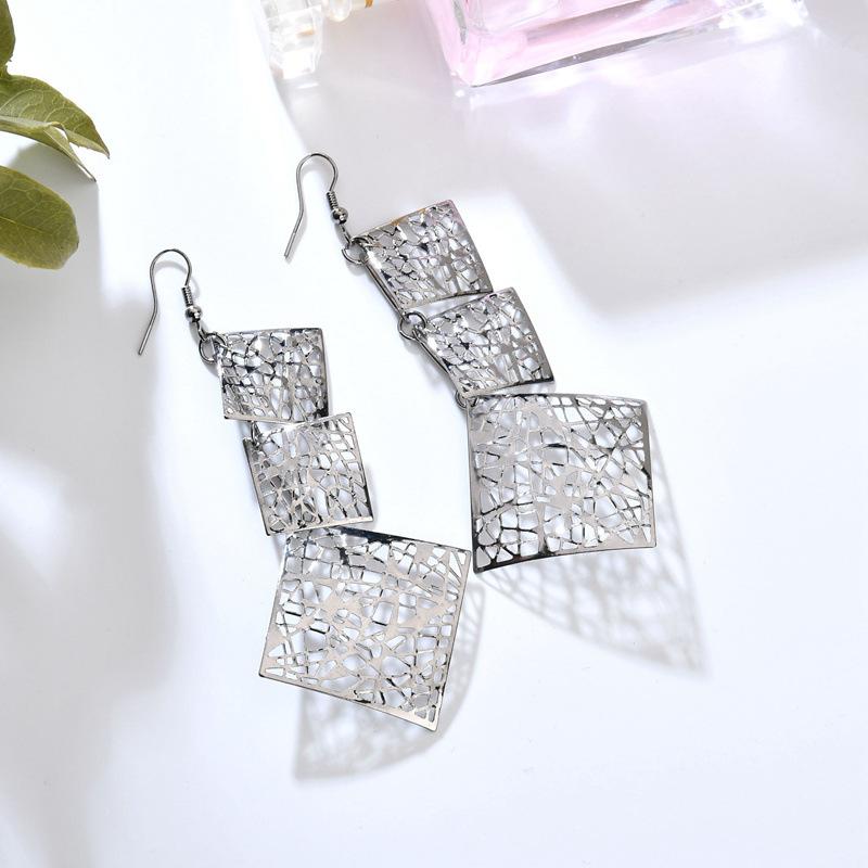 Multi-level Irregular Personality Hollow Lady Earrings Vintage Earrings