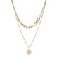 Fashionable simple British queen head necklace retro thick chain collarbone chain necklace jewelry