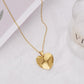 Retro Irregular Geometric Necklace Women's Heart Shape Love Clavicle Chain