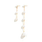 Jewelry Temperament Baroque Imitation Pearl Asymmetric Earrings Women's Long Section Cold Tassel Earrings