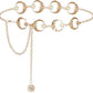 Simple and versatile variety of styles chain moon waist decoration female personality trend sun pendant waist chain