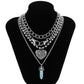 Hip-hop street trendy cool heart-shaped letter tag necklace punk metal chain crystal necklace for men and women