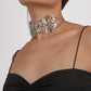 N188ZA Exaggerated Hollow Flower Carving Personality Necklace Tribal Heavy Industry Geometric Retro Elegant Necklace