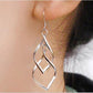 Fashion Golden Classic Shiny Alloy Long Earrings Twisted Rhombus Multilayer Earrings Earrings Earrings