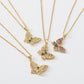 ZN151 Net Red Simple Geometric Necklace Smart Butterfly Sweet Zircon Necklace Cold Niche Necklace