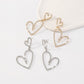 1475 Fashion Atmosphere Earrings Heart Rhinestone Geometric Irregular Earrings Xiaoxiang Retro Earrings