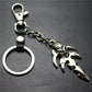 Reaper Skull Alloy Pendant Leather Keychain Retro Key Ring Pendant Jewelry