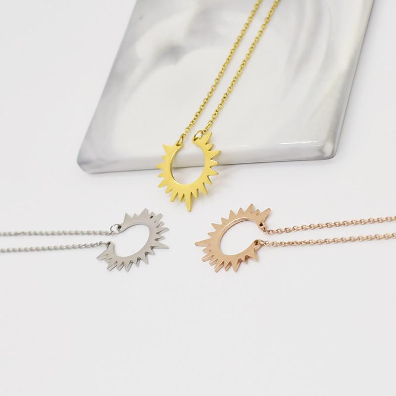 accessories sunflower necklace female sunflower pendant ins jewelry