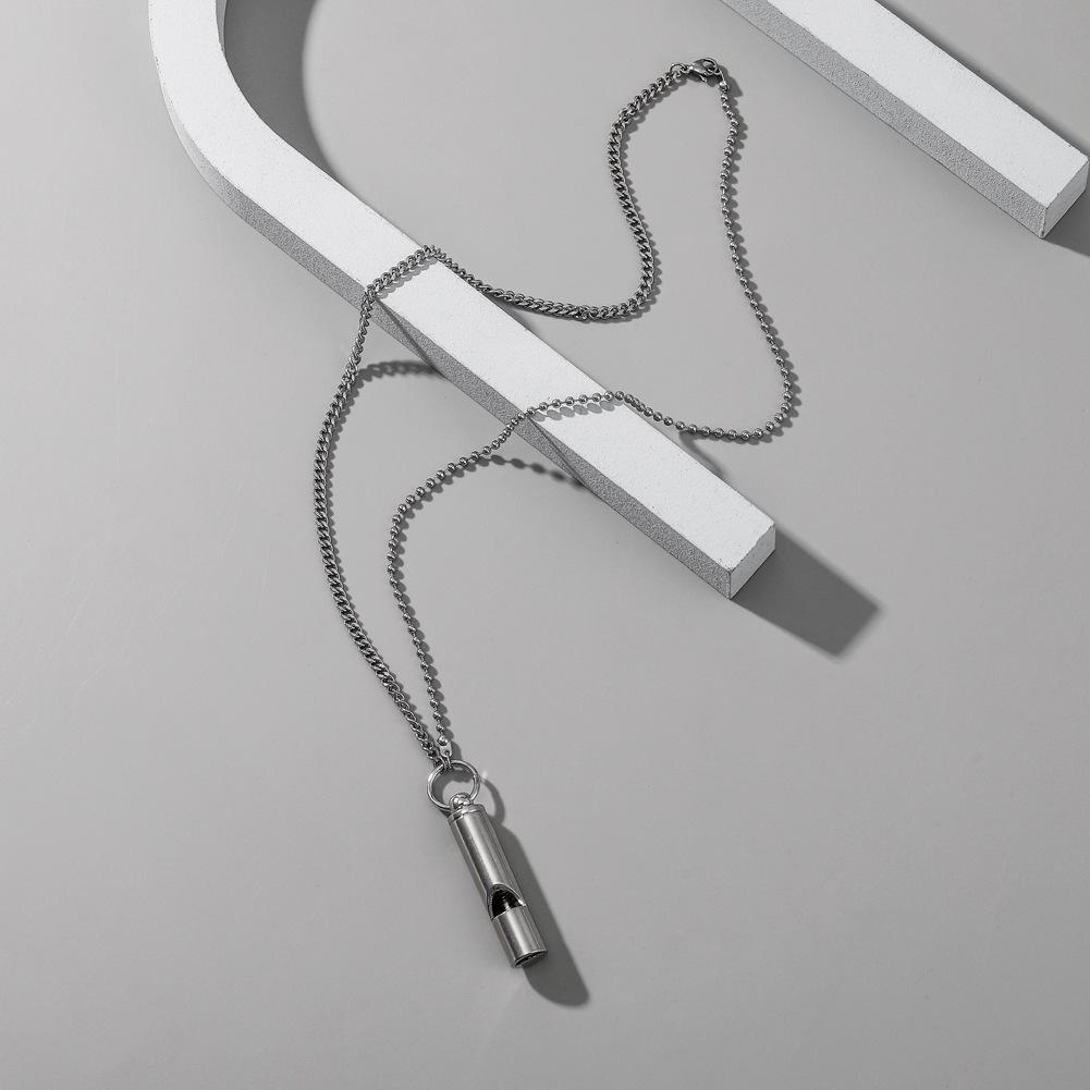 ins simple cold creative can whistle pendant personality hip-hop fashion necklace men and women tide