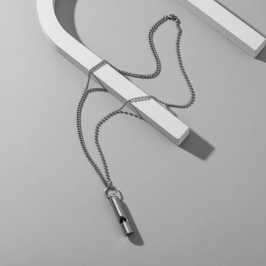 ins simple cold creative can whistle pendant personality hip-hop fashion necklace men and women tide
