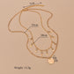 Fashion Double Layer Disc Pendant Necklace Ladies Vintage Rhinestone Necklace Jewelry Accessories