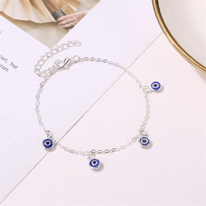 Foot decoration personality eye pendant ladies foot decoration fashion drop oil simple anklet creative alternative jewelry