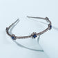 F219 trendy retro blue diamond headband personalized all-match bridal hair accessories for women
