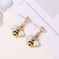 Earrings Cute Bee Diamond Stud Earrings Female Personality Sweet Earrings Long Earrings