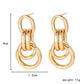 Fashion Versatile Personality Unique Metal Imitation Chain Circle Geometric Mosaic Ladies Earrings