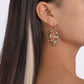 E1719 retro old geometric exaggerated earrings women colored diamond personality irregular rhinestone light luxury earrings