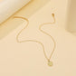 ins retro necklace fashion stainless steel chain real gold plating portrait letter coin clavicle chain