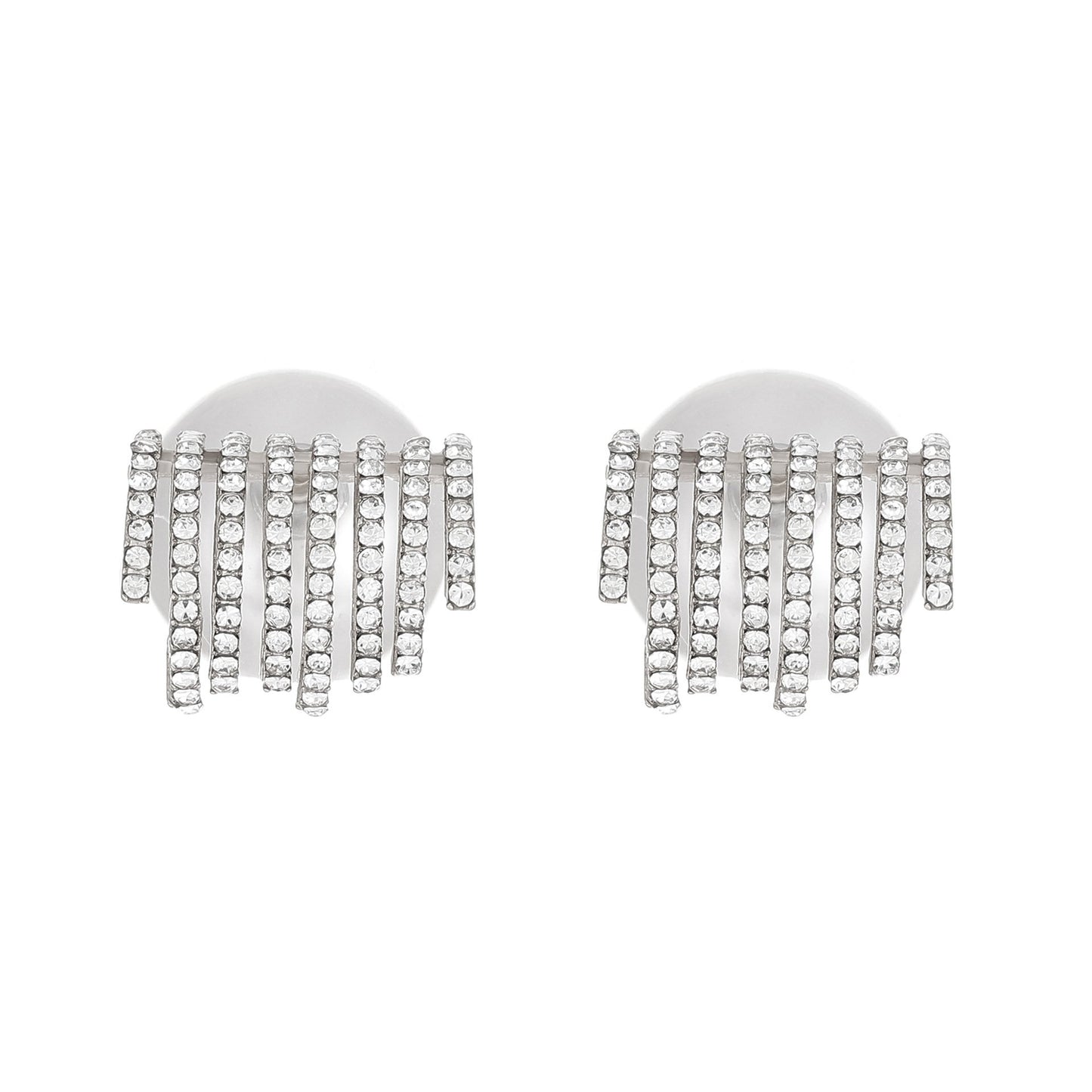 ins pearl earrings women's fashion light luxury niche design diamond claw earrings temperament net red earrings trend