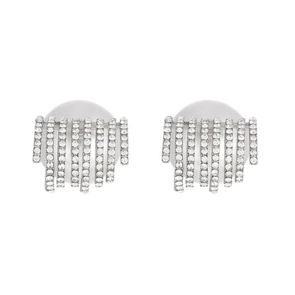 ins pearl earrings women's fashion light luxury niche design diamond claw earrings temperament net red earrings trend