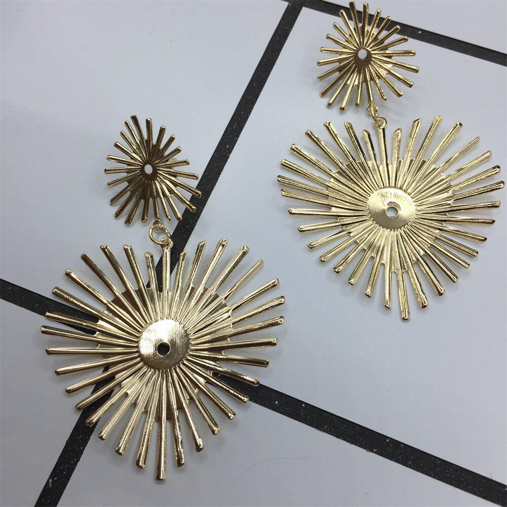 Summer Love Fried Hair Stud Earrings Exaggerated Cool Earrings