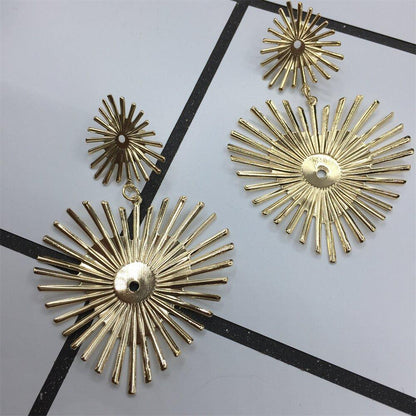 Summer Love Fried Hair Stud Earrings Exaggerated Cool Earrings