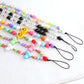 Trend acrylic candy color chain diy mobile phone chain pendant peach heart smiley jewelry accessories mobile phone chain