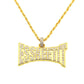 HIPHOP punk men's unisex pendant ESSKEETIT letter diamond hip-hop necklace jewelry