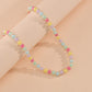 Fashion Small Fresh Macarons Candy Color Beads Middle Bead Necklace Clavicle Chain Accessories