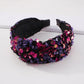 F3727 Jewelry Personality Super Shiny Sequin Headband Fabric Art Fashion Stage Catwalk Temperament Hair Accessories