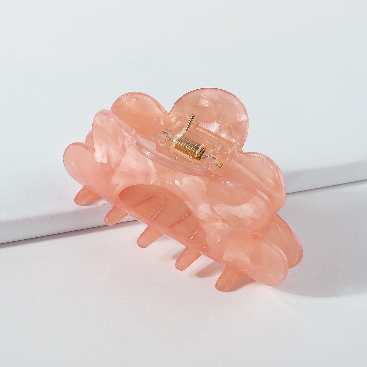 F4119 Internet celebrity candy color fashion shark clip acrylic simple hollow color temperament disc hair clip hair clip