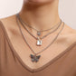 Explosive necklace female ins simple cold gothic padlock trend butterfly pendant diy necklace