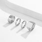 Hip Hop Trend Metal Glossy Men's Ring Set Fashion Retro Design Sensitive Ring Ring