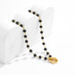 Jewelry Geometric Flower OT Buckle Metal Necklace Simple Black Beaded Clavicle Necklace Female