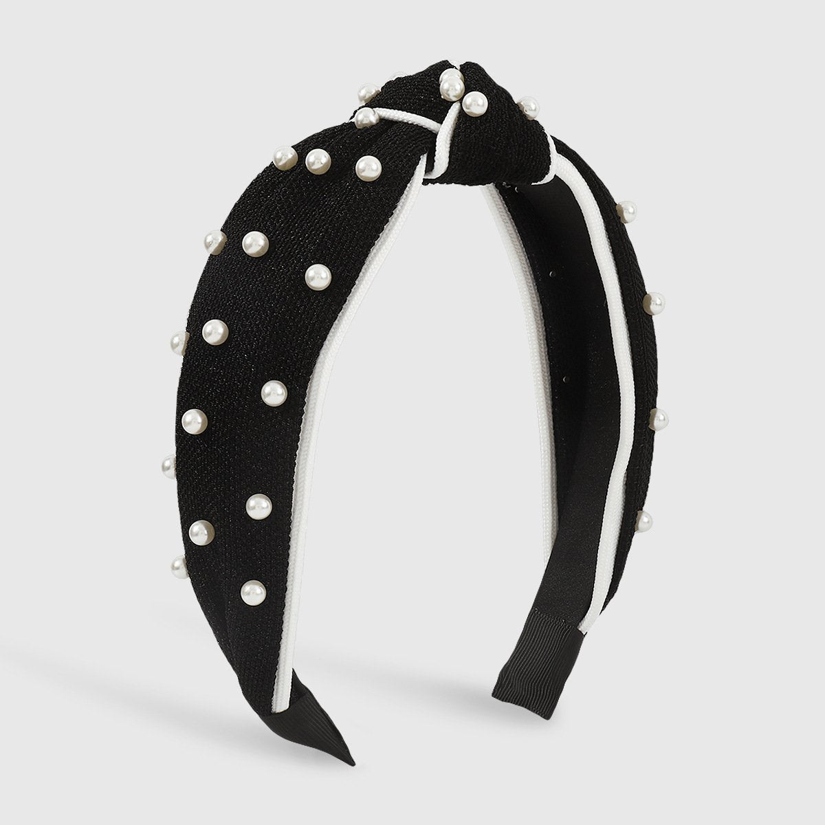F4696 Geometric edging contrasting color nail bead hair accessories fabric knotted retro sweet and age-reducing simple headband for women