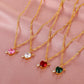 Dongdaemun love clavicle chain design feeling zircon arrow piercing heart necklace simple temperament net red necklace