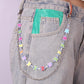 Hip-hop jeans chain resin butterfly peach heart accessories pants hanging chain ins waist chain pendant
