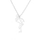 Hollow Flamingo Pendant Necklace Female Personality Animal Red Crowned Crane Clavicle Chain Jewelry