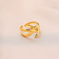 Creative shell fashion personality bamboo strip five-pointed star stainless steel ring open ring versatile fashion women
