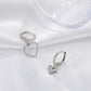 Simple Metal Asymmetric Love Earrings Ins Temperament Net Red Creative Small Heart Earrings Buckle Earrings