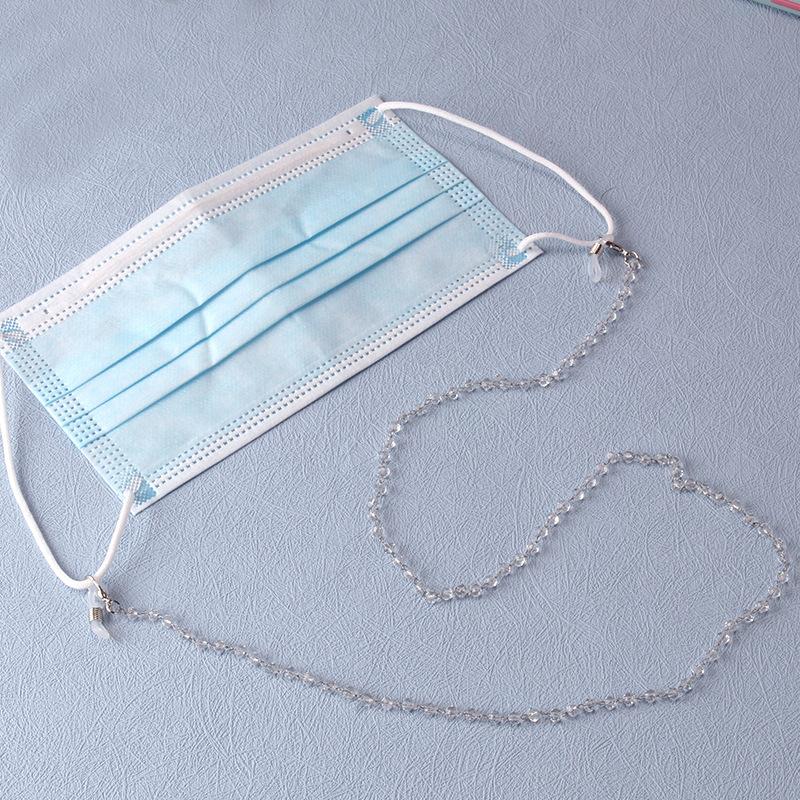 Jewelry mask lanyard anti-drop anti-lost hanging chain glass bead glasses anti-lear mask rope