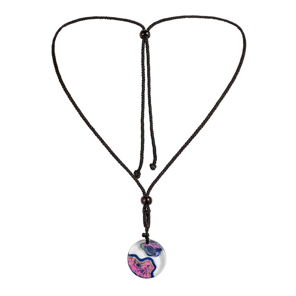 ETSY handmade creative terraced landscape round crystal pendant fashion island coral seascape resin necklace